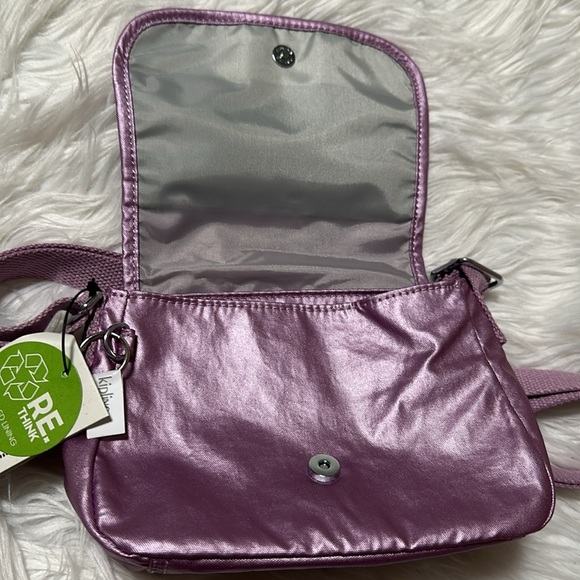 Kipling Women's Sabian Metallic Crossbody Mini Bag with Adjustable - Picture 8 of 9